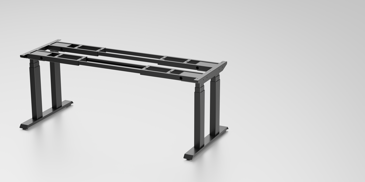 Apex Pro four-leg standing desk frame in black