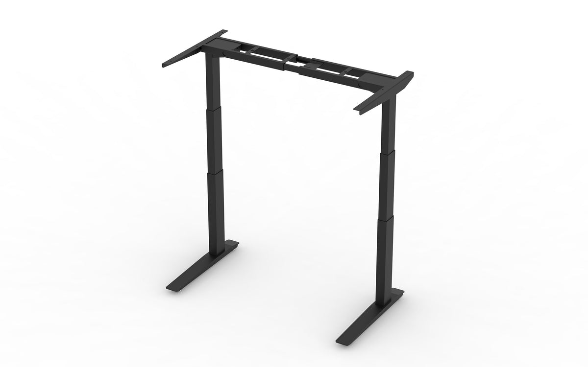 Peak Two-Leg standing desk frame in black