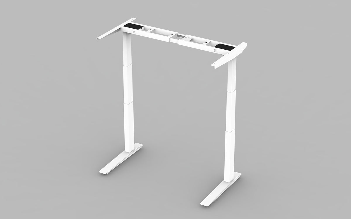 Peak Two-Leg standing desk frame in white